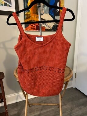 NWT Old Navy Women's Orange Knit Tank Top
